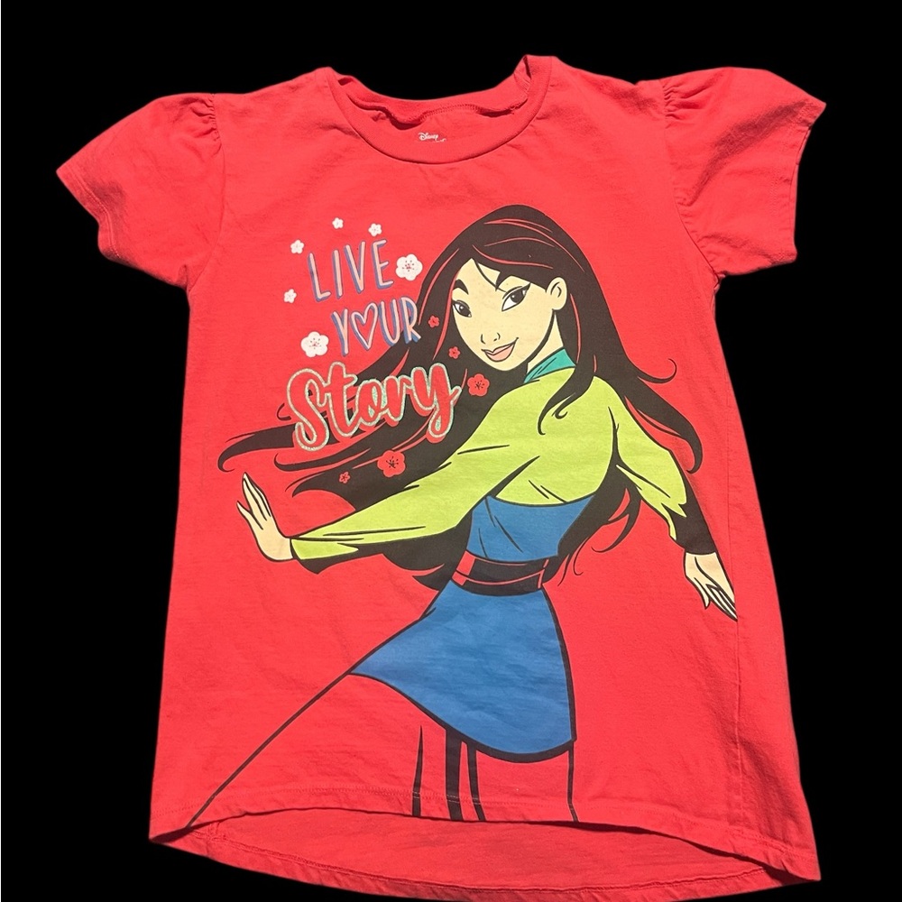 Disney Kids Red Mulan Graphic T-Shirt